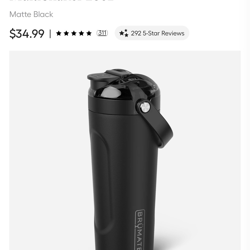 BrüMate Matte Black Insulated Tumbler